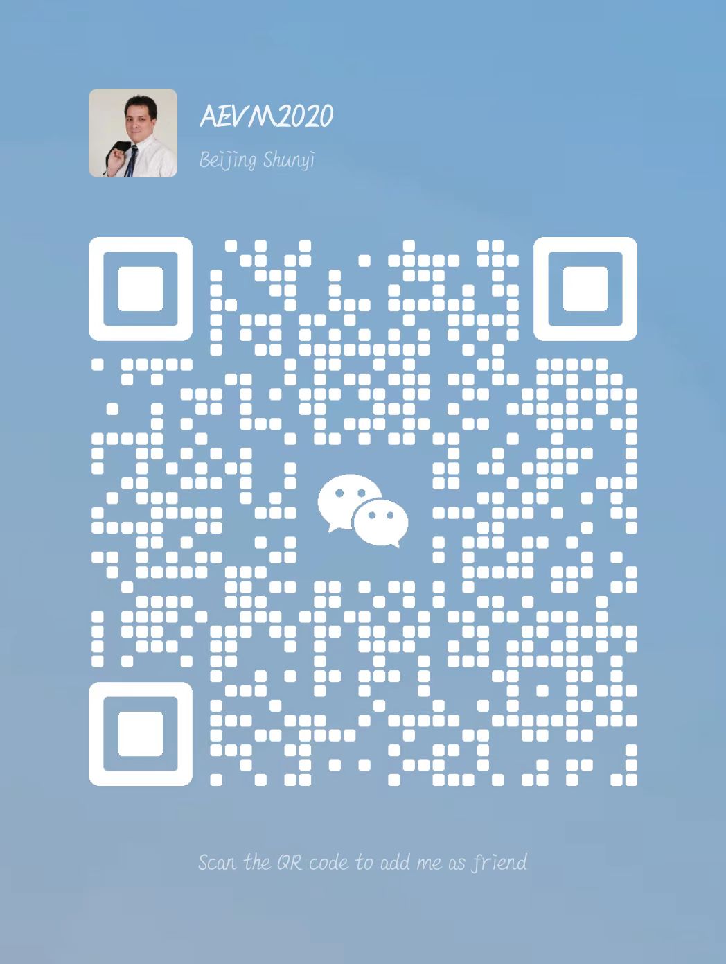 Scan in Wechat to add contact